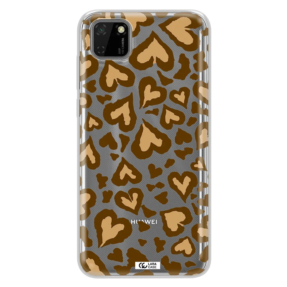 Heart Leopard Huawei Y5P Clear TPU Case