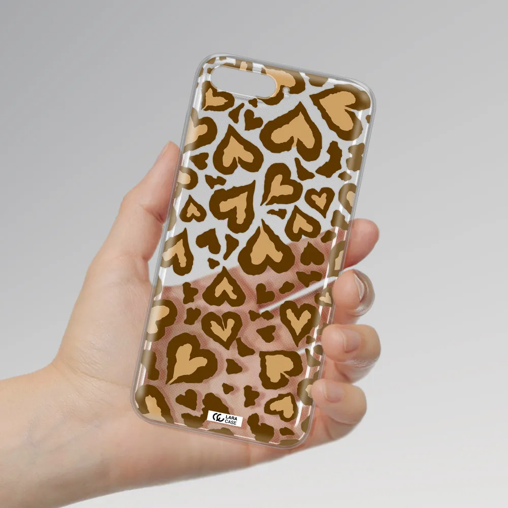 Heart Leopard Huawei Y6 2018 Clear TPU Case