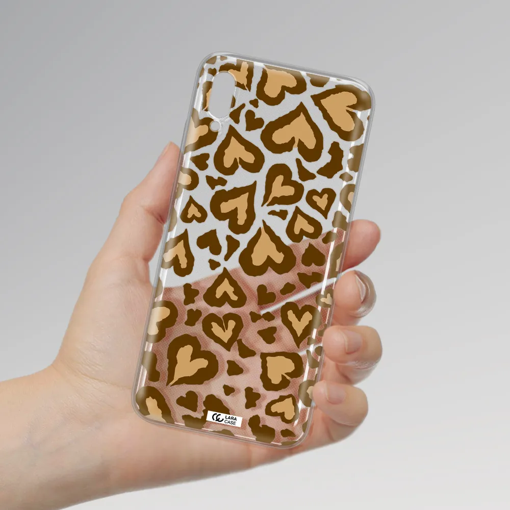 Heart Leopard Huawei Y6 Pro 2019 Clear TPU Case