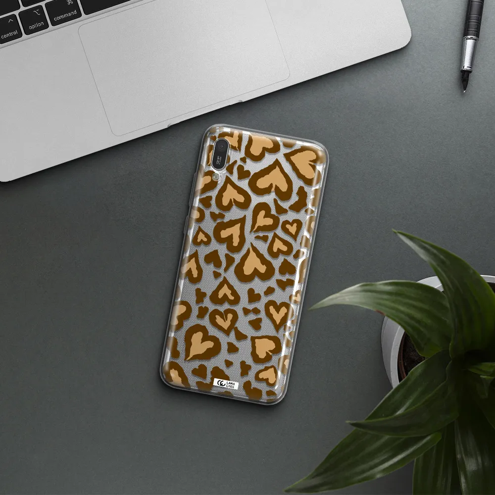 Heart Leopard Huawei Y6 Pro 2019 Clear TPU Case