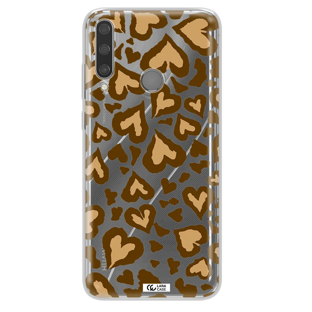 Heart Leopard Huawei Y6P Clear TPU Case