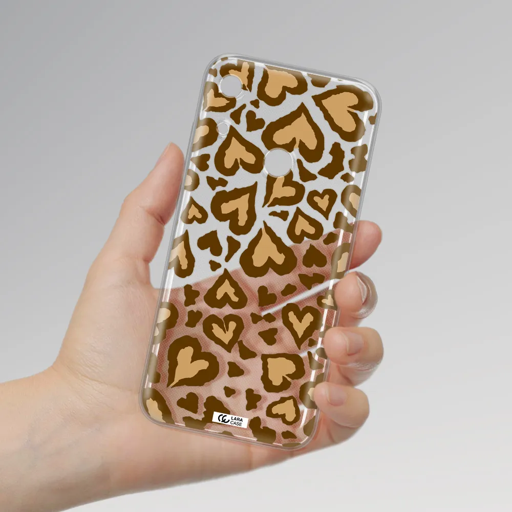 Heart Leopard Huawei Y6S Clear TPU Case