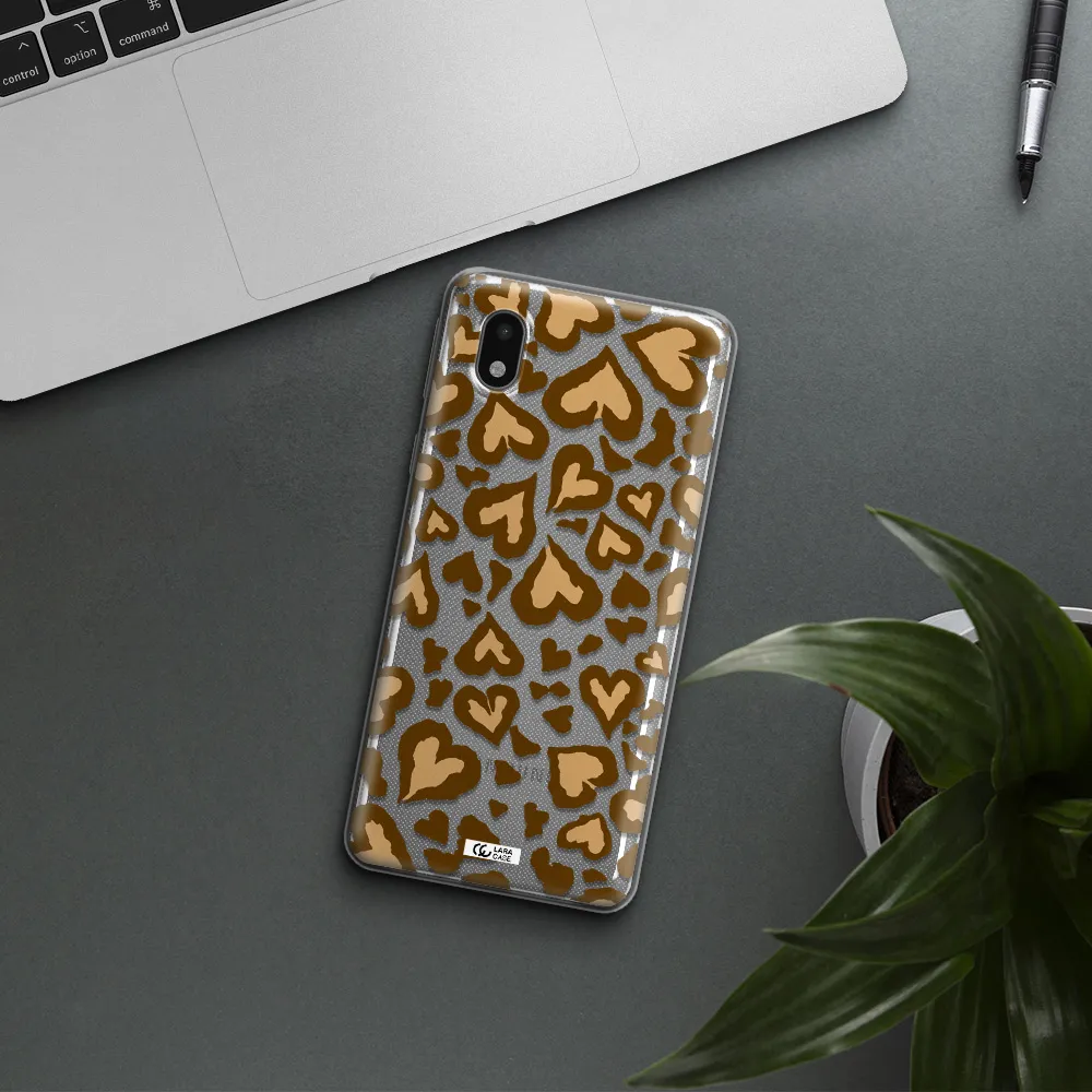 Heart Leopard Samsung A01 Core Clear Tpu Case
