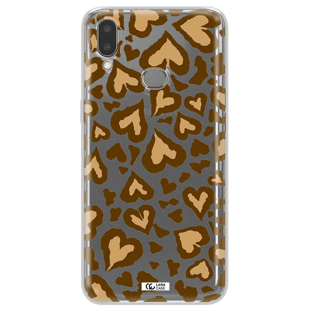 Heart Leopard Samsung A10S Clear TPU Case