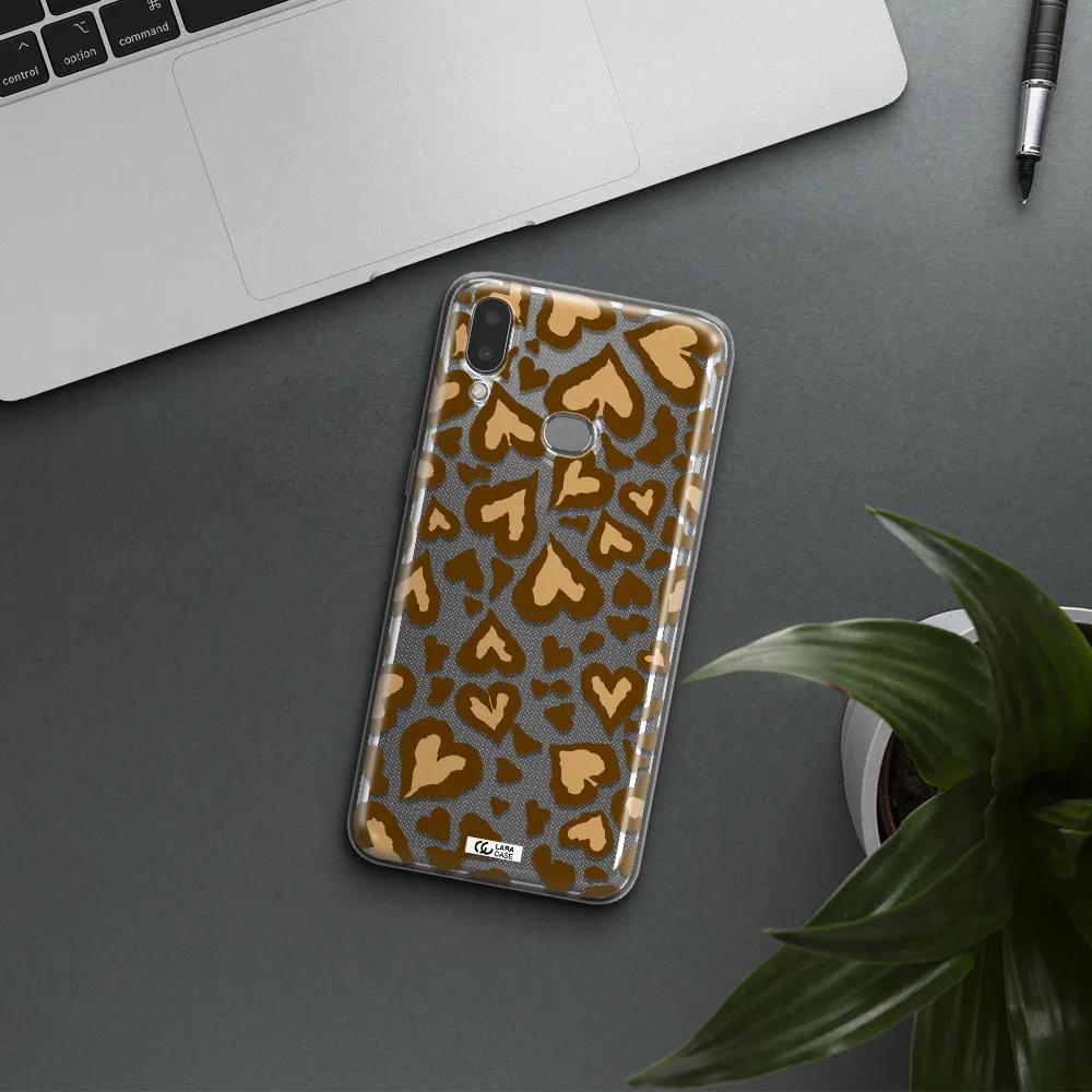 Heart Leopard Samsung A10S Clear TPU Case