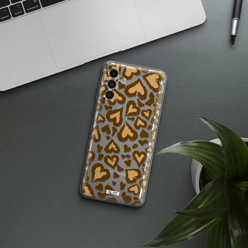 Heart Leopard Samsung A13 5G Clear Tpu Case