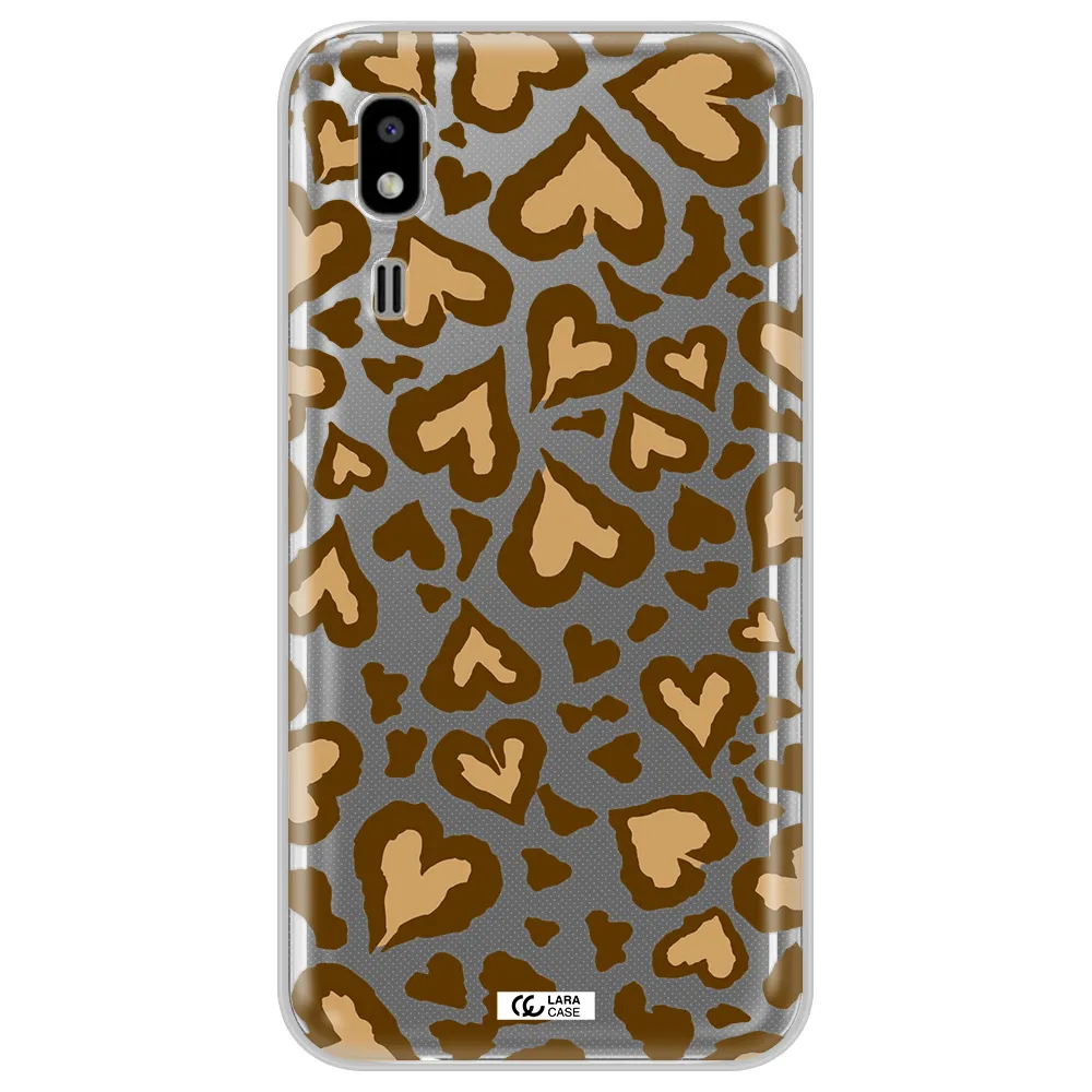 Heart Leopard Samsung A2 Core Clear TPU Case