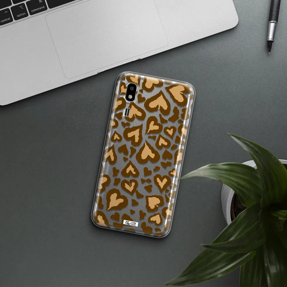 Heart Leopard Samsung A2 Core Clear TPU Case