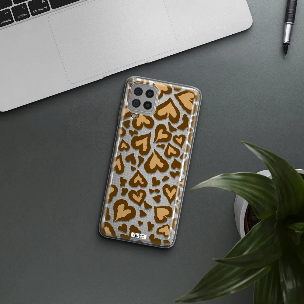 Heart Leopard Samsung A22 4g Clear TPU Case