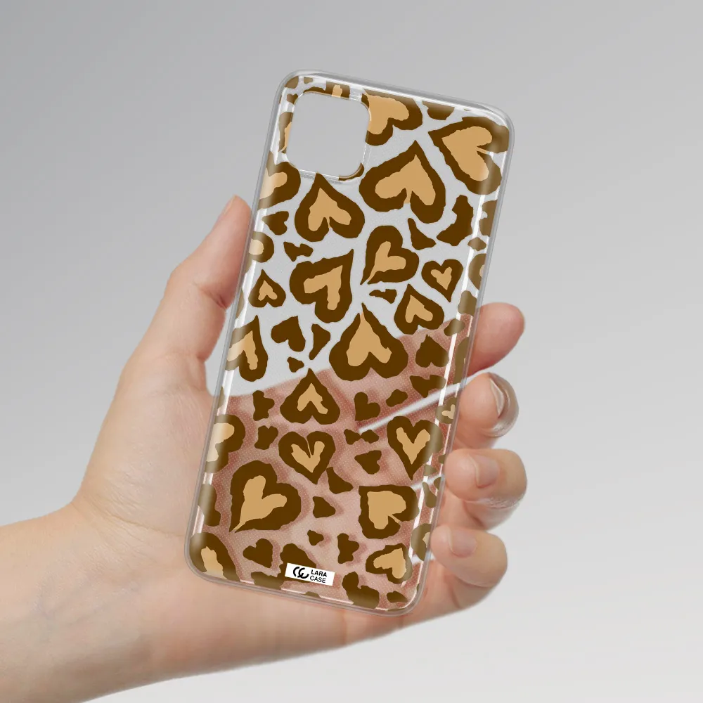 Heart Leopard Samsung A22 5g Clear TPU Case