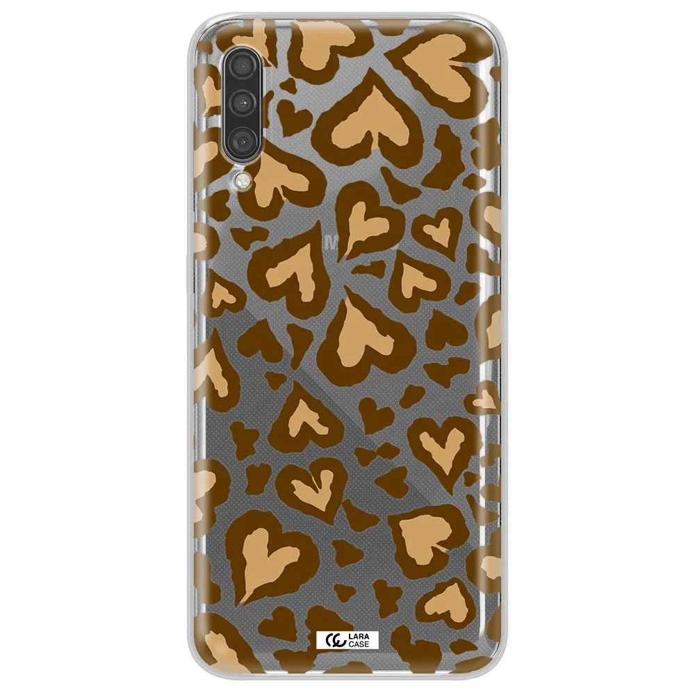Heart Leopard Samsung A30S Clear TPU Case