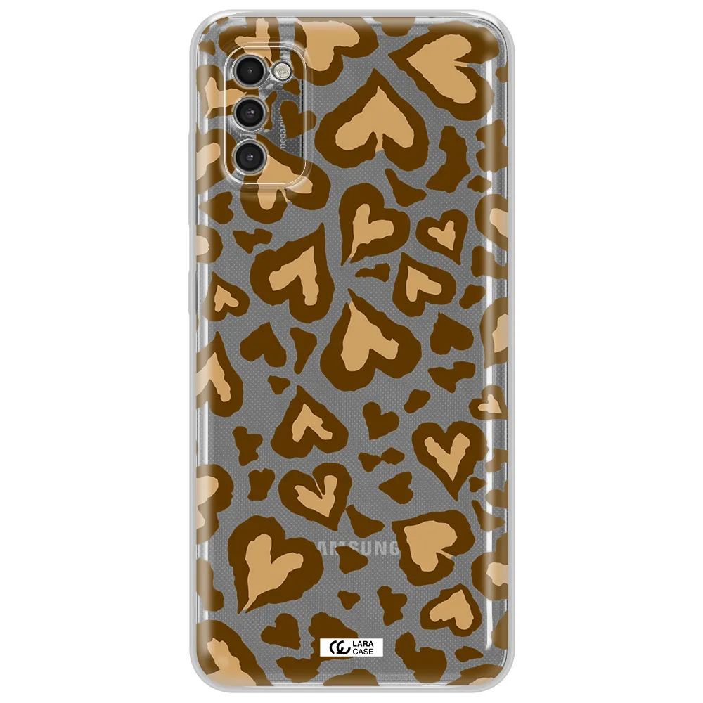 Heart Leopard Samsung A41 Clear Tpu Case