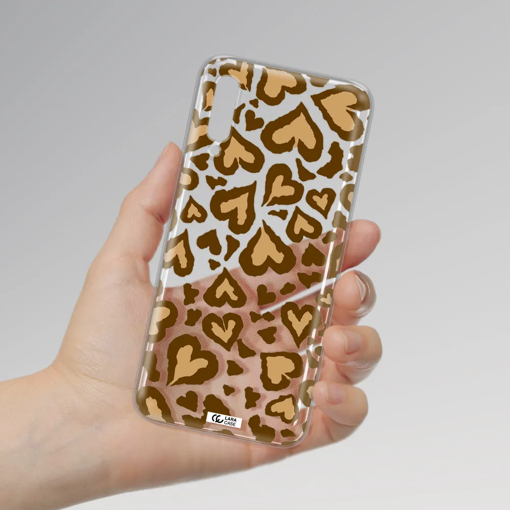 Heart Leopard Samsung A50S Clear Tpu Case