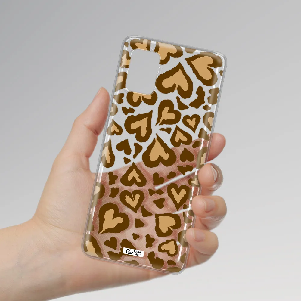 Heart Leopard Samsung A51 Clear TPU Case