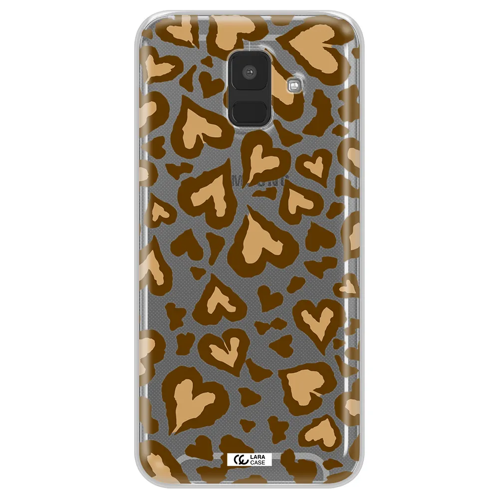 Heart Leopard Samsung A6 Clear TPU Case