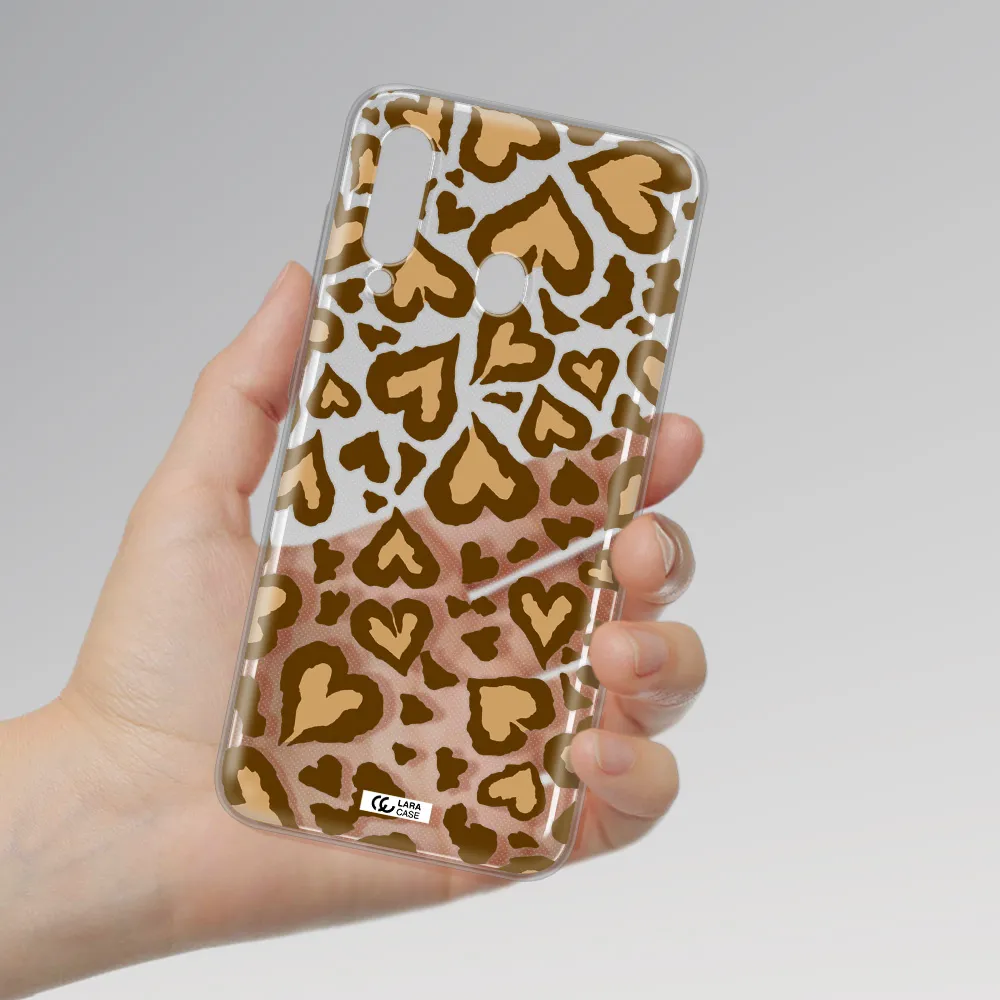 Heart Leopard Samsung A60 Clear TPU Case