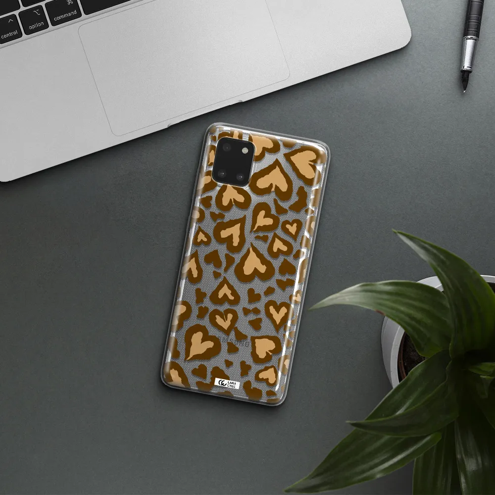 Heart Leopard Samsung A81 Clear TPU Case