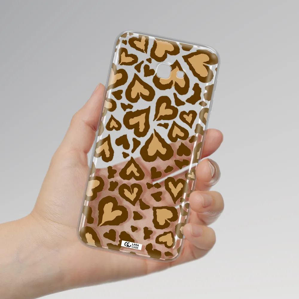 Heart Leopard Samsung J4 Plus Clear TPU Case