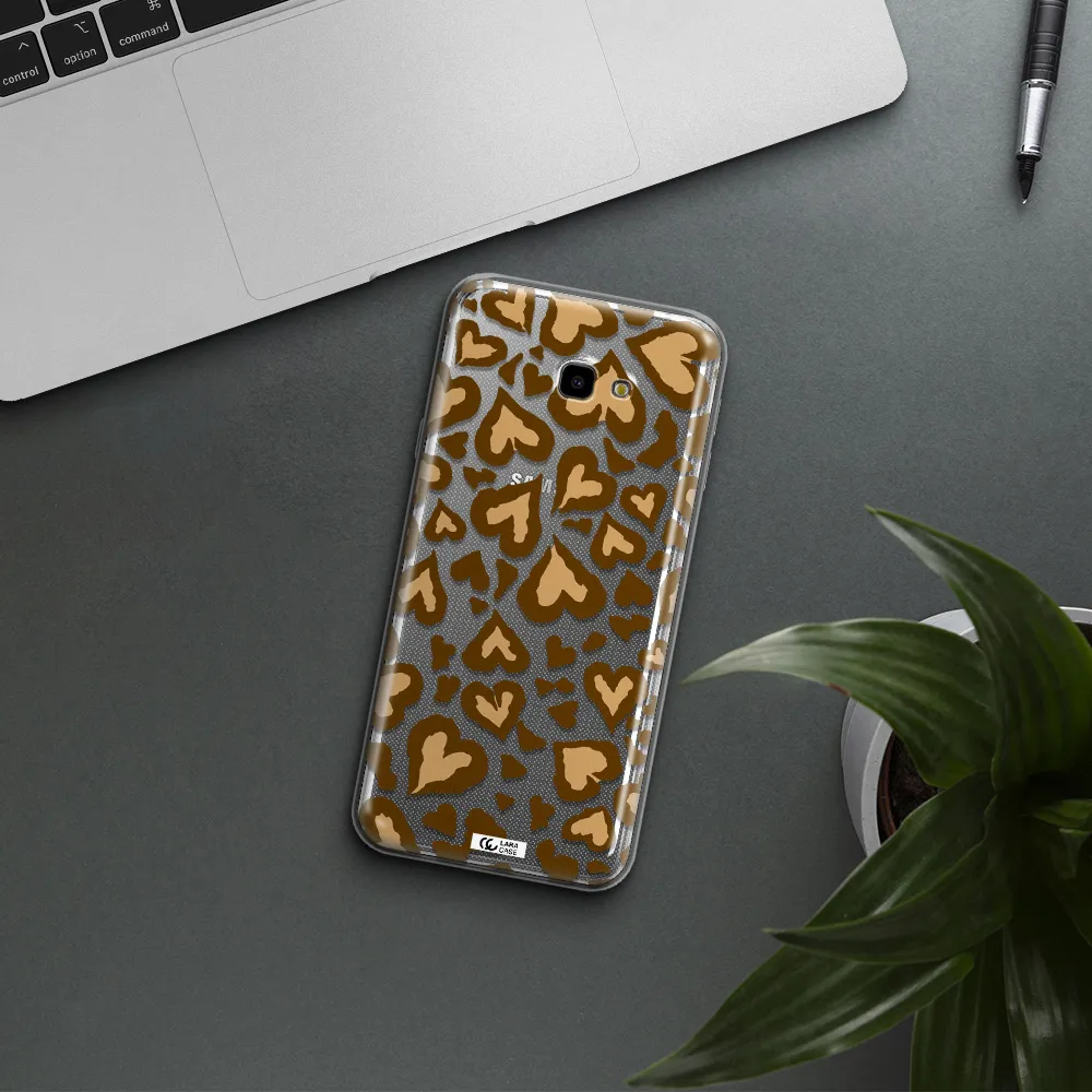 Heart Leopard Samsung J4 Plus Clear TPU Case