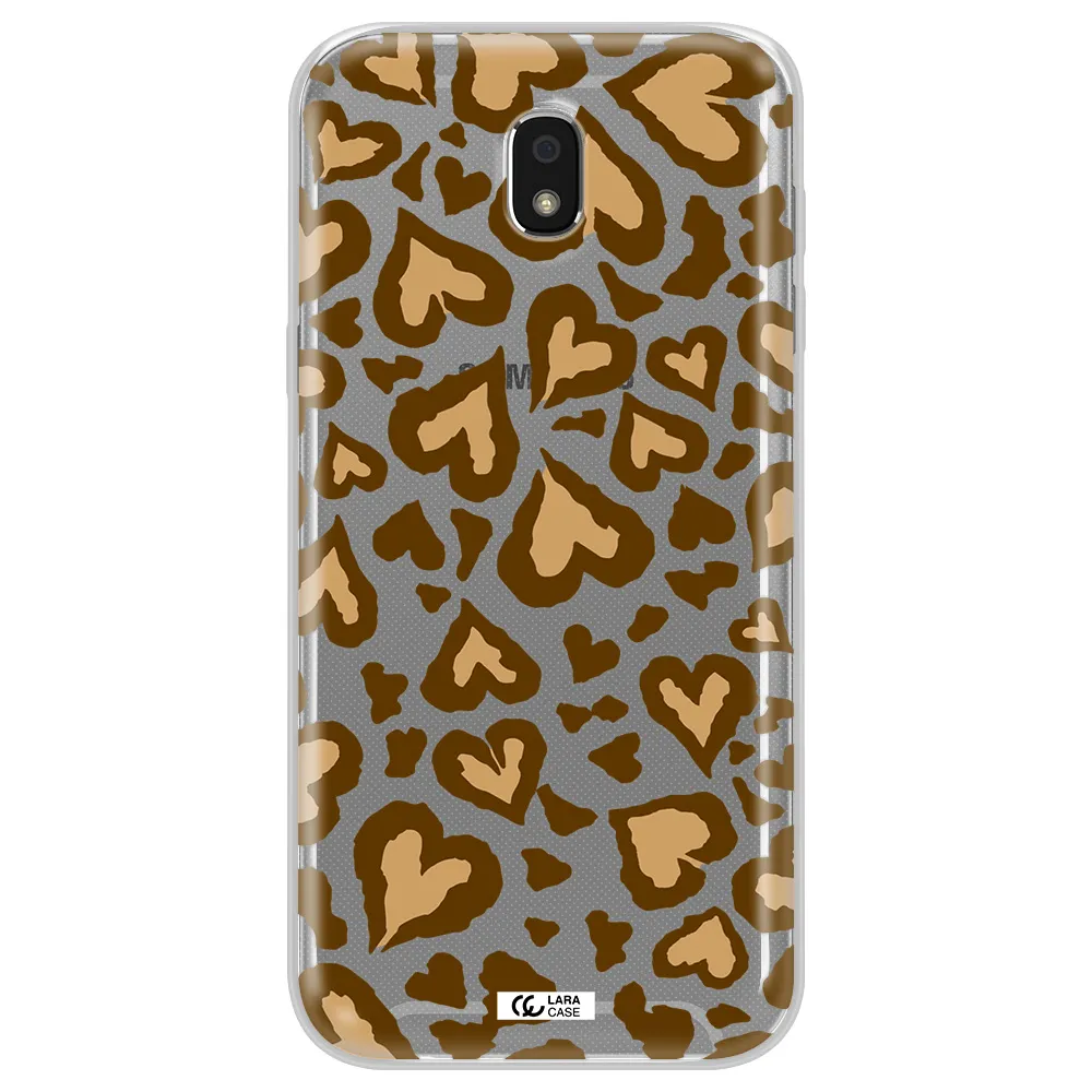 Heart Leopard Samsung J5 2017 Clear TPU Case
