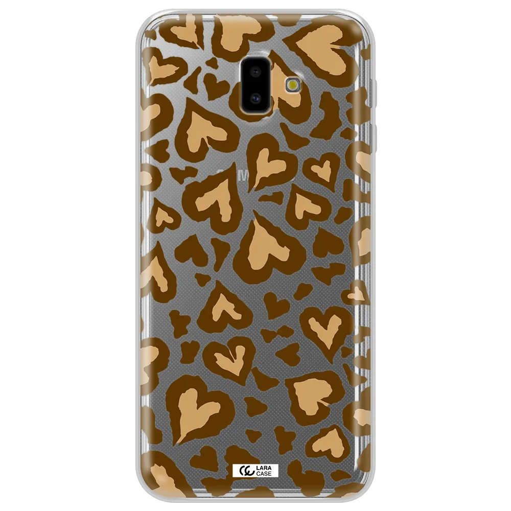 Heart Leopard Samsung J6 Plus Clear TPU Case