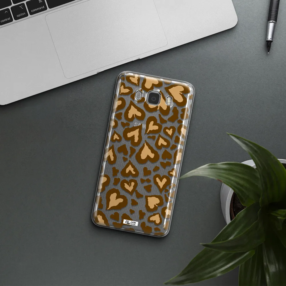 Heart Leopard Samsung J7 2016 Clear TPU Case