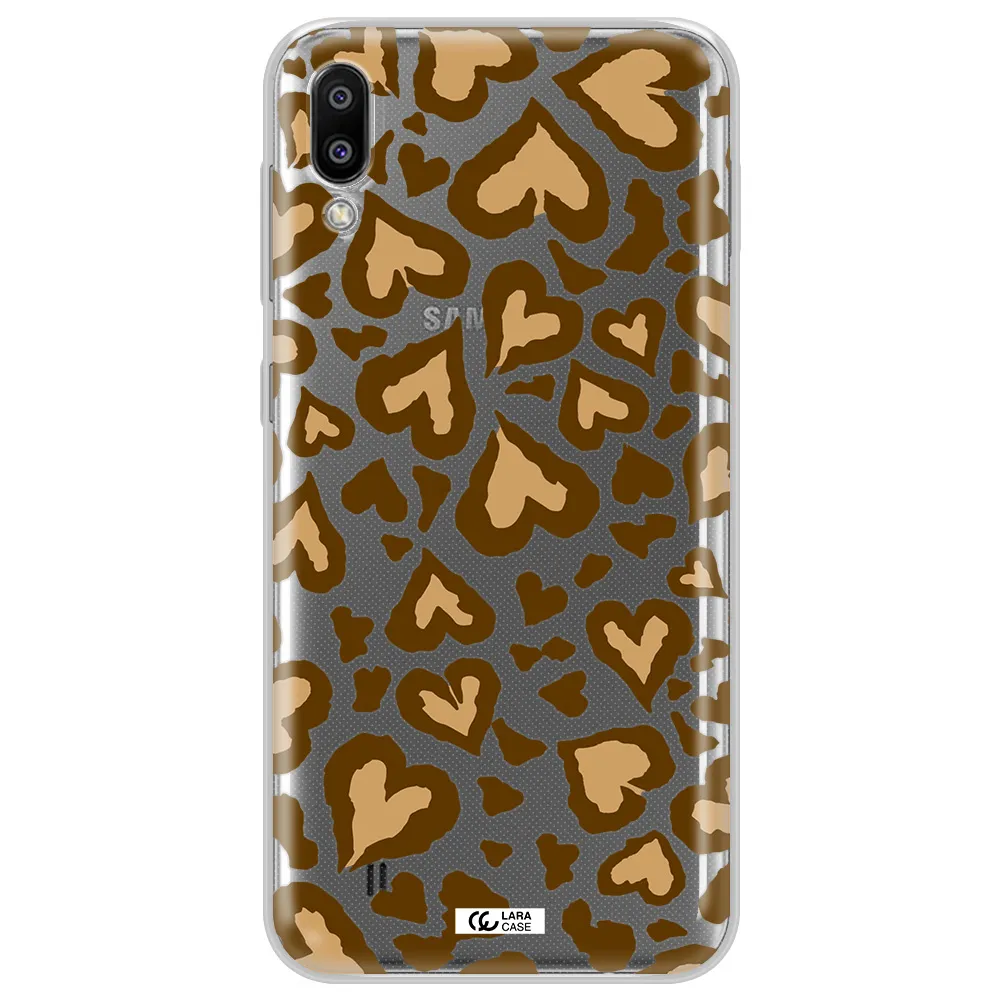 Heart Leopard Samsung M10 Clear TPU Case