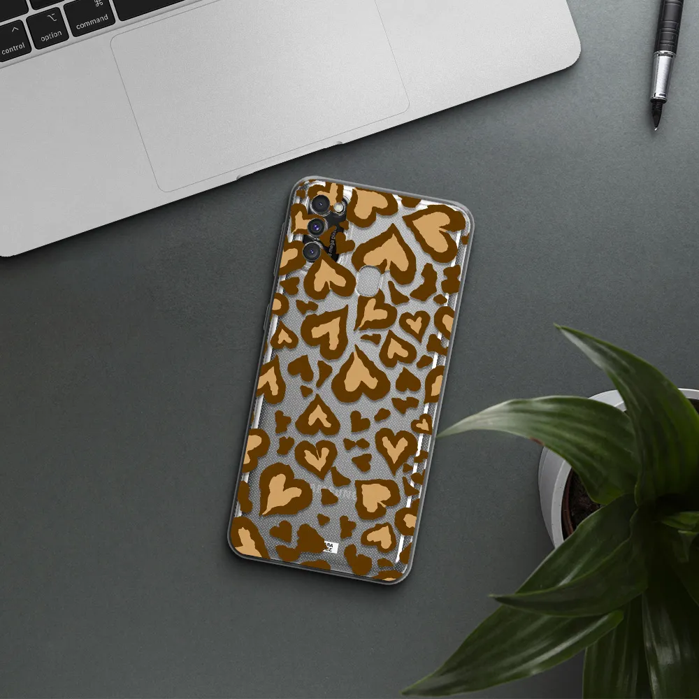 Heart Leopard Samsung M30S Clear TPU Case
