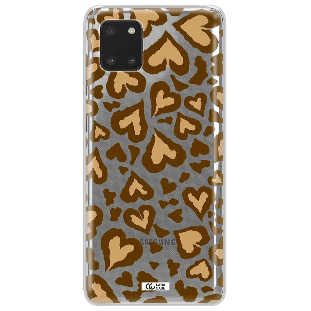 Heart Leopard Samsung Note 10 Lite Clear TPU Case