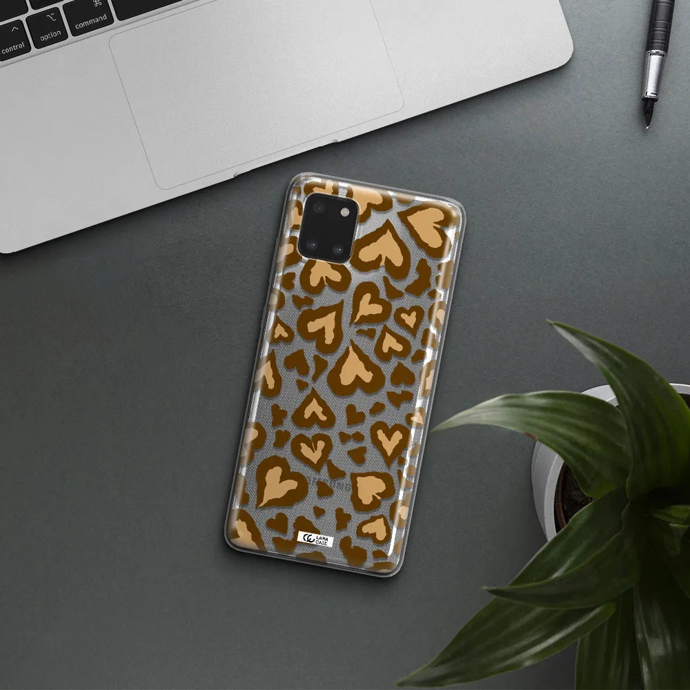 Heart Leopard Samsung Note 10 Lite Clear TPU Case