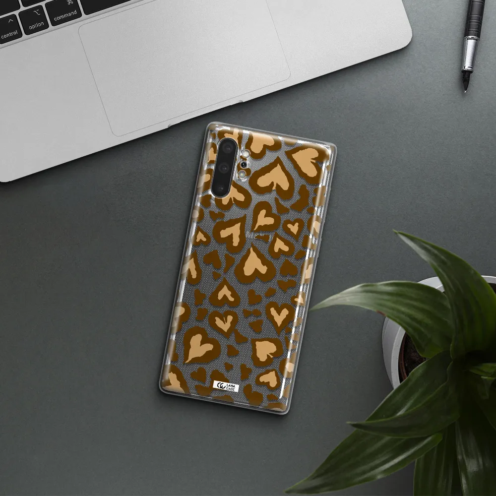 Heart Leopard Samsung Note 10 Plus Clear TPU Case