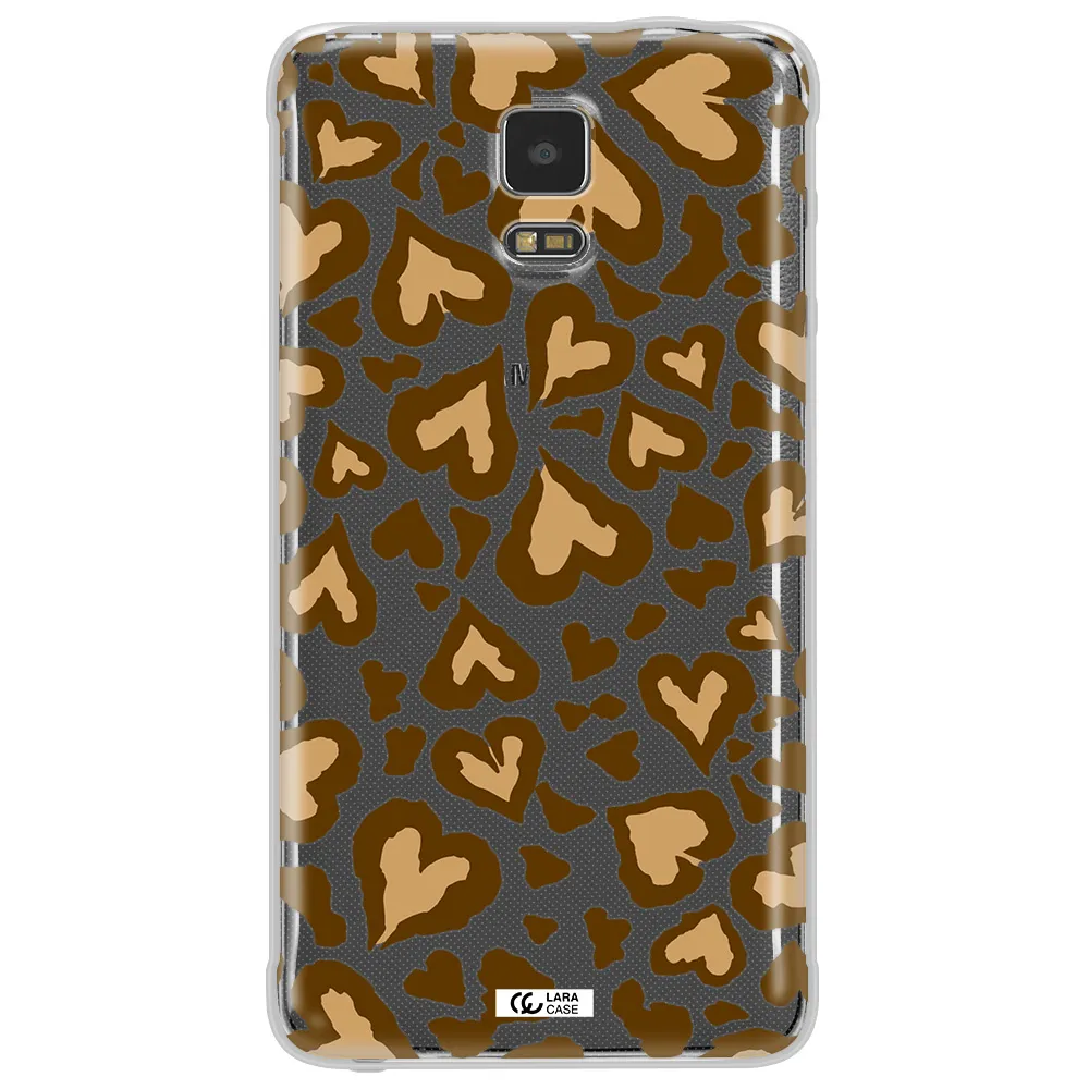 Heart Leopard Samsung Note 4 Clear TPU Case