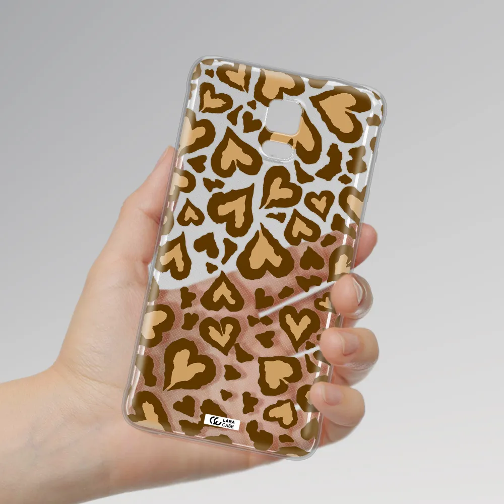 Heart Leopard Samsung Note 4 Clear TPU Case