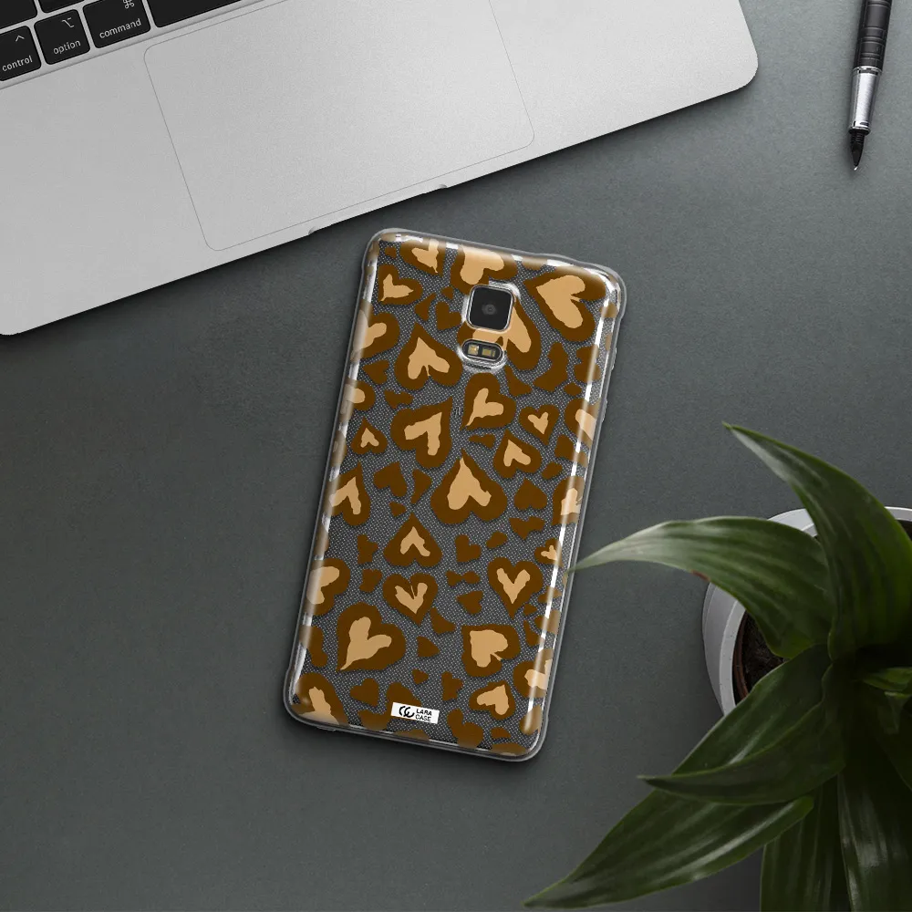 Heart Leopard Samsung Note 4 Clear TPU Case