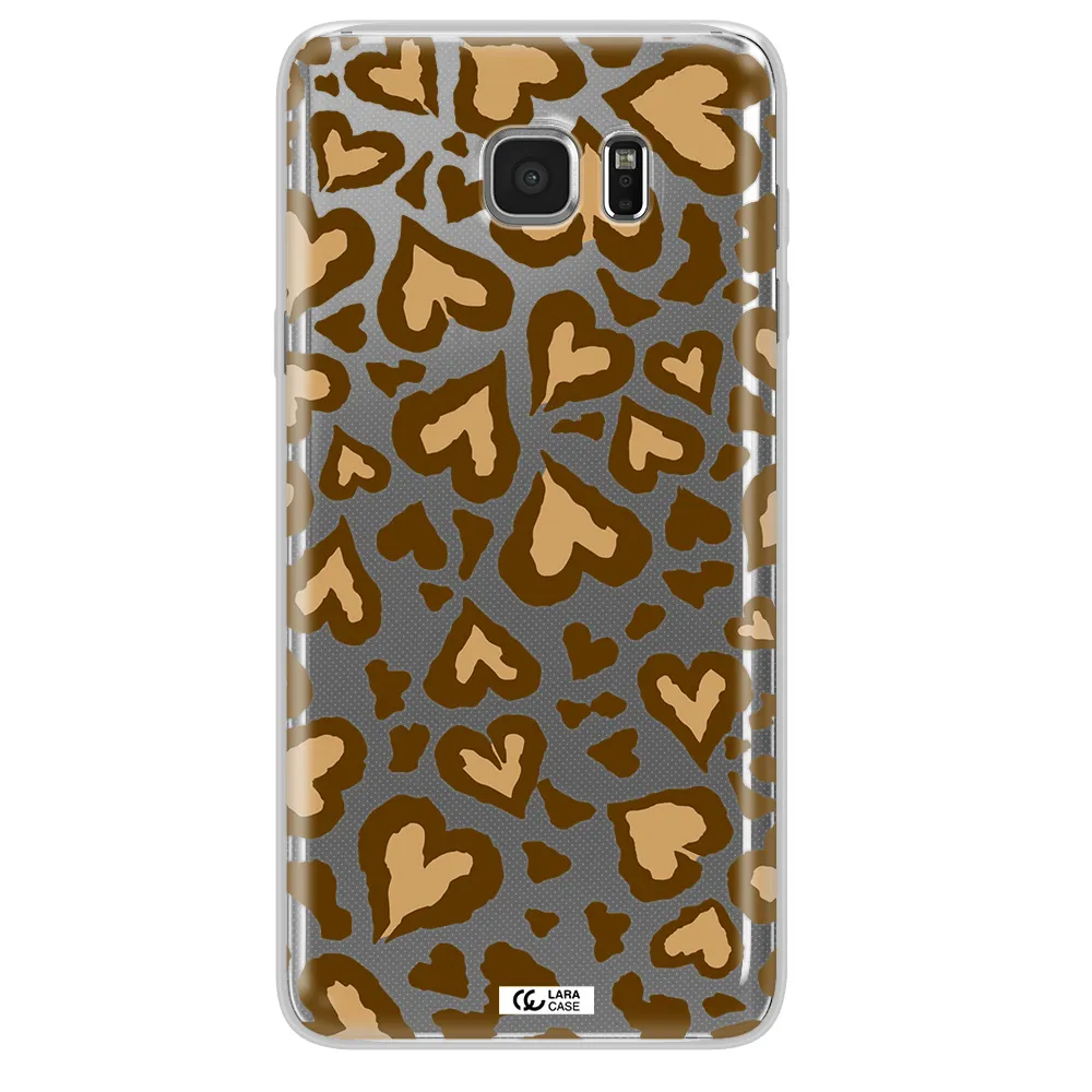 Heart Leopard Samsung Note 5 Clear TPU Case