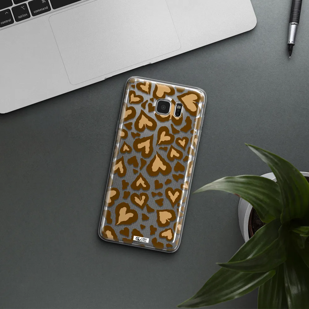 Heart Leopard Samsung Note 5 Clear TPU Case