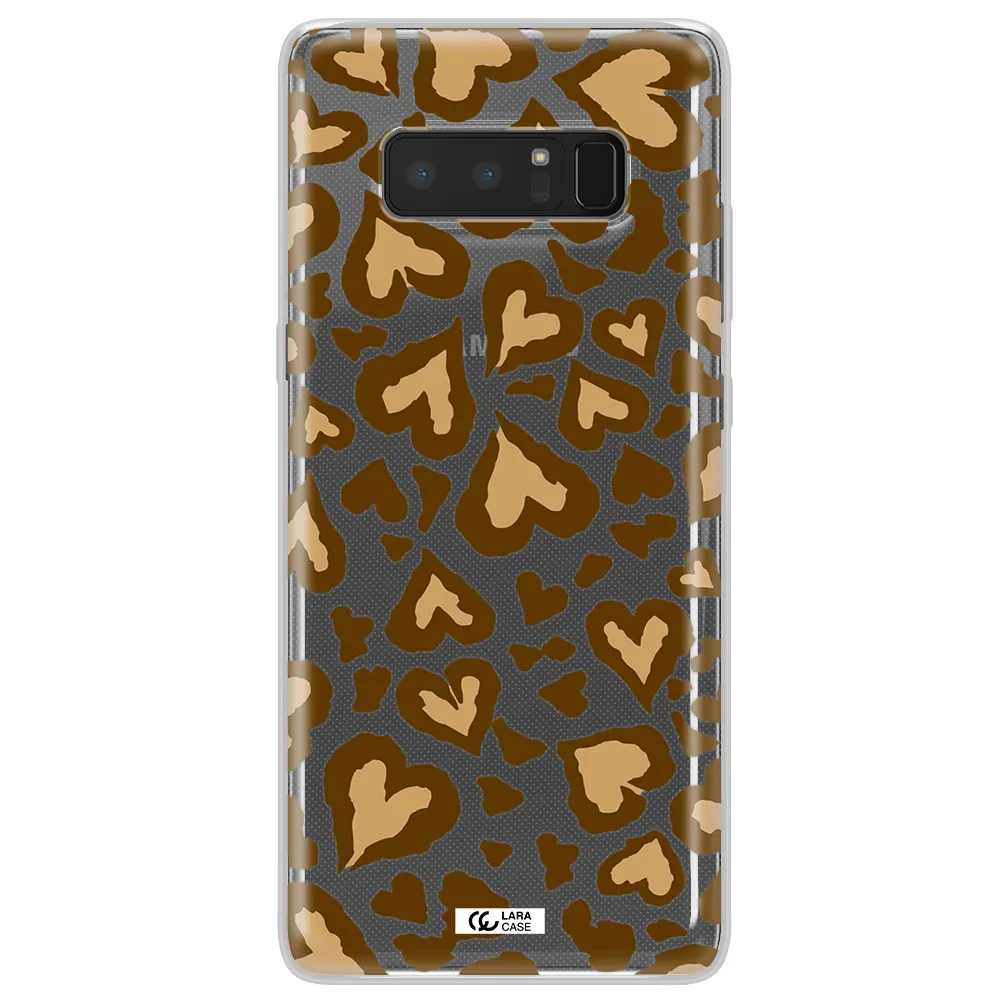 Heart Leopard Samsung Note 8 Clear TPU Case