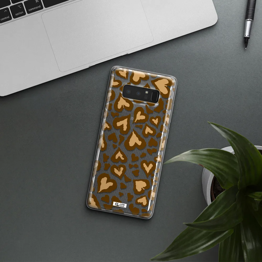 Heart Leopard Samsung Note 8 Clear TPU Case