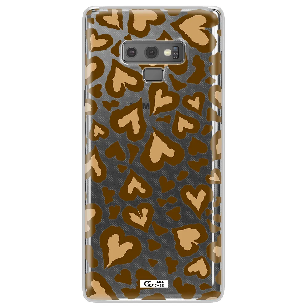 Heart Leopard Samsung Note 9 Clear TPU Case