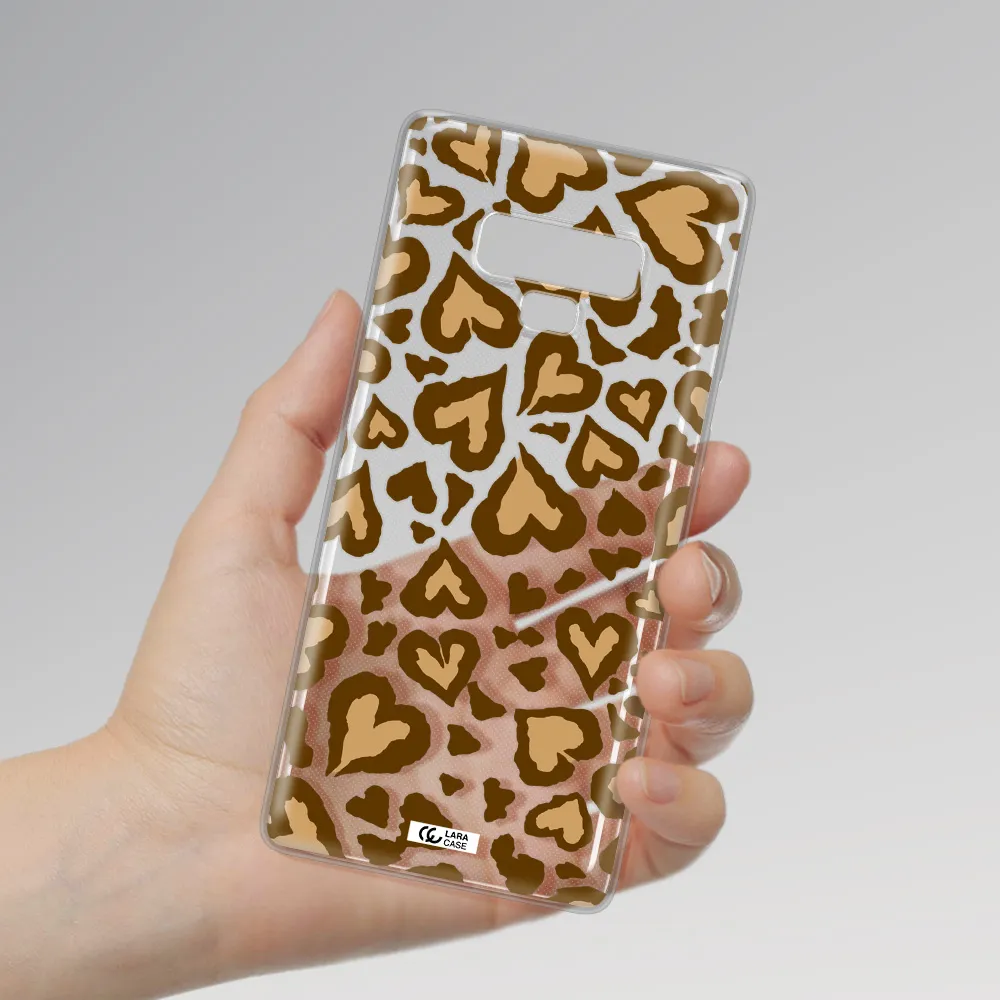 Heart Leopard Samsung Note 9 Clear TPU Case