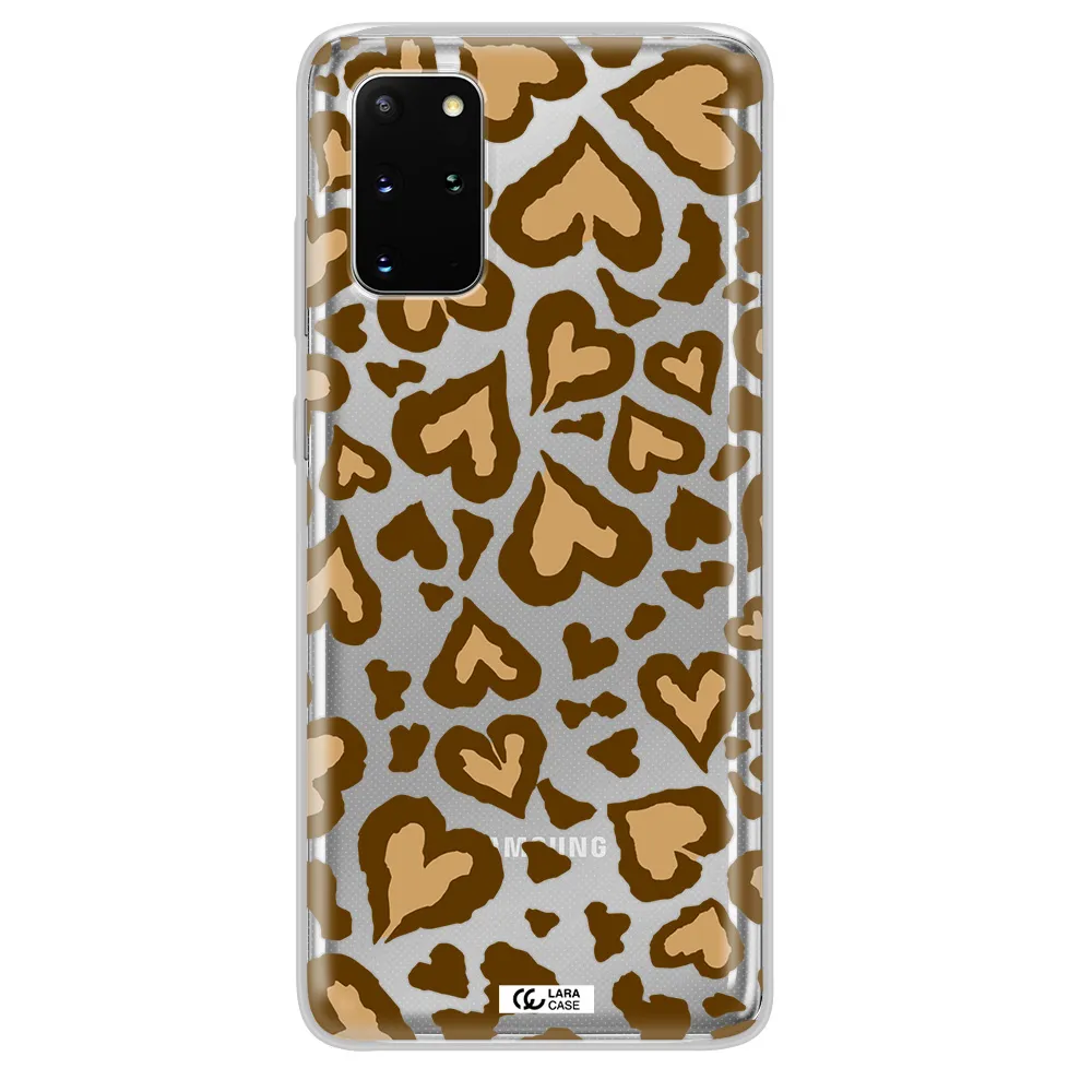Heart Leopard Samsung S 20 Plus Clear TPU Case