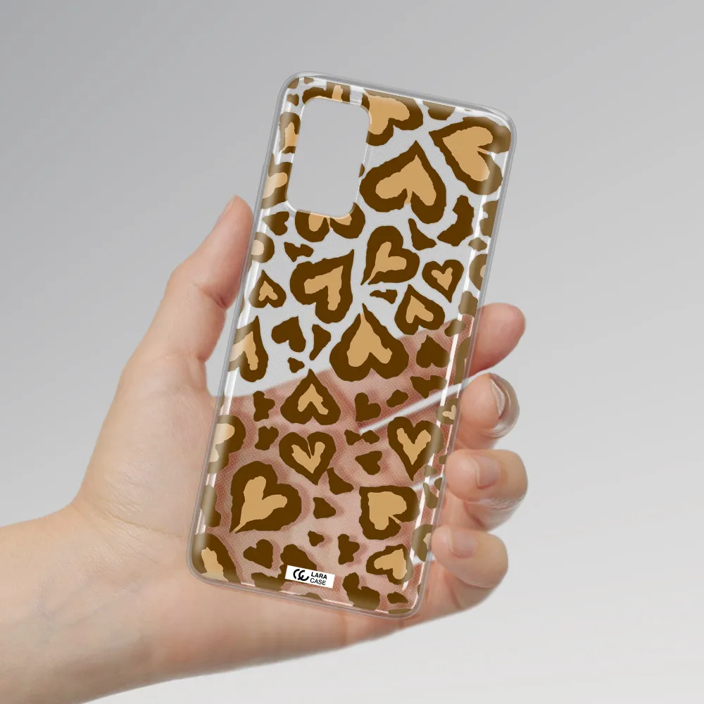 Heart Leopard Samsung S 20 Plus Clear TPU Case