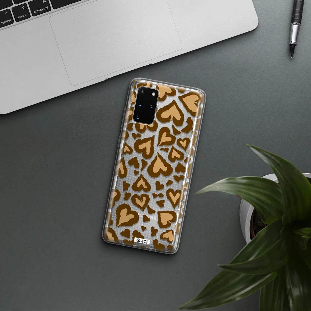 Heart Leopard Samsung S 20 Plus Clear TPU Case