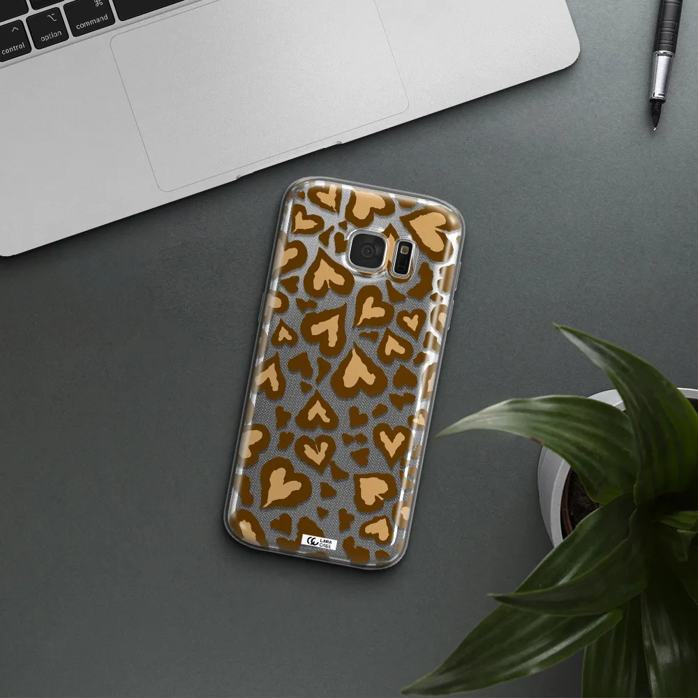 Heart Leopard Samsung S 7 Clear TPU Case