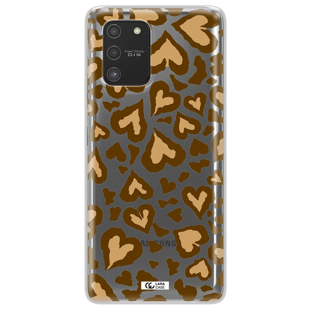 Heart Leopard Samsung S10 Lite Clear TPU Case