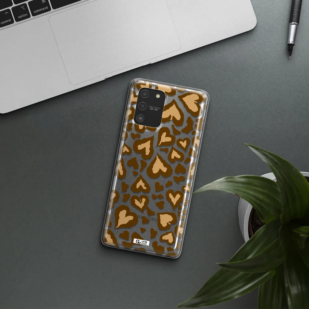 Heart Leopard Samsung S10 Lite Clear TPU Case