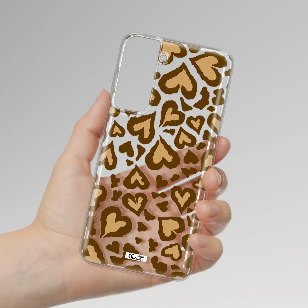 Heart Leopard Samsung S21 Fe Clear Tpu Case