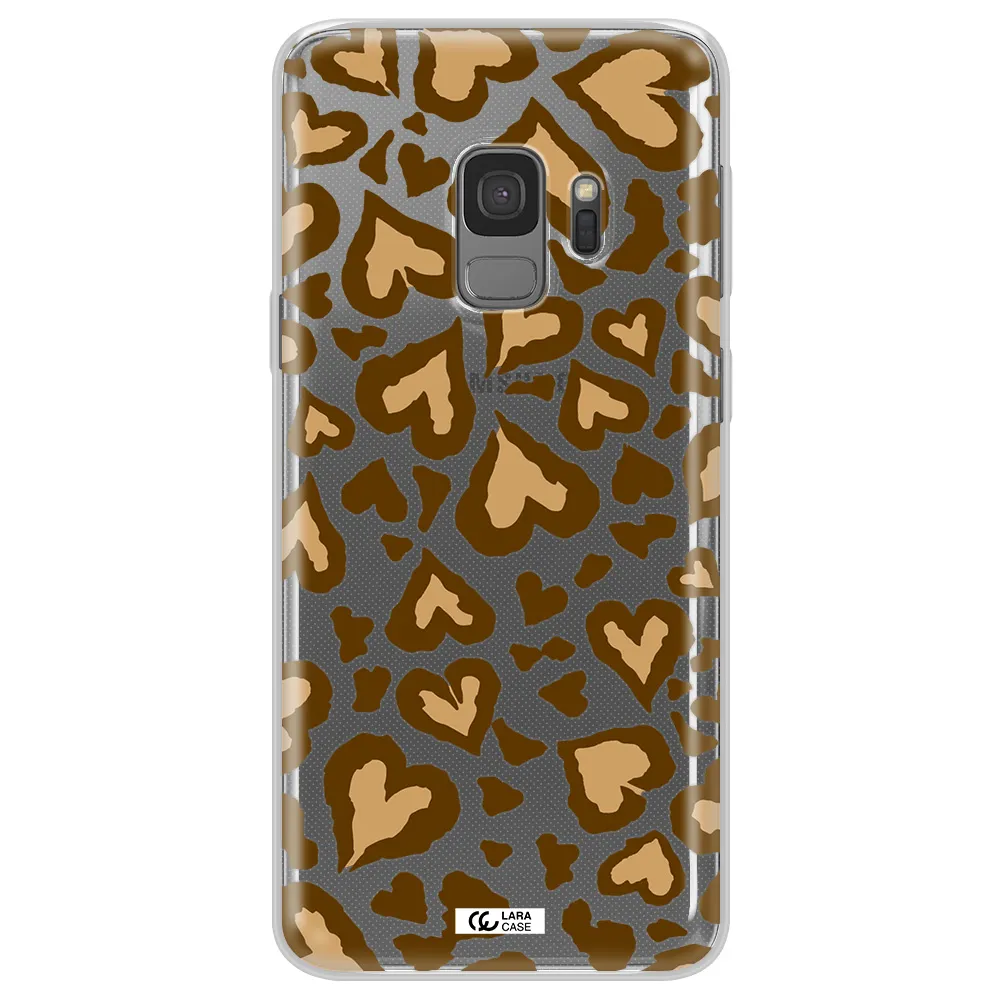 Heart Leopard Samsung S9 Clear TPU Case