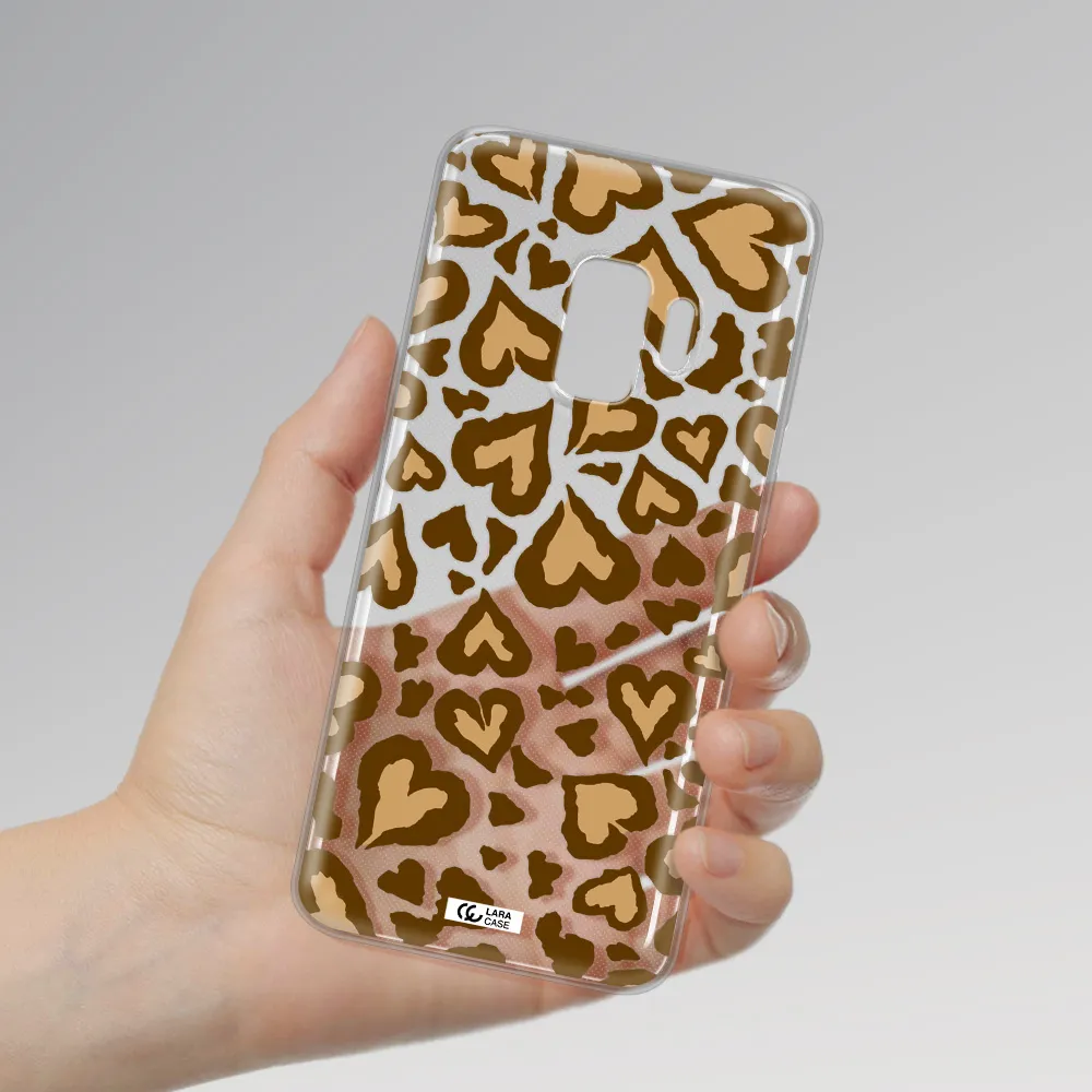 Heart Leopard Samsung S9 Clear TPU Case
