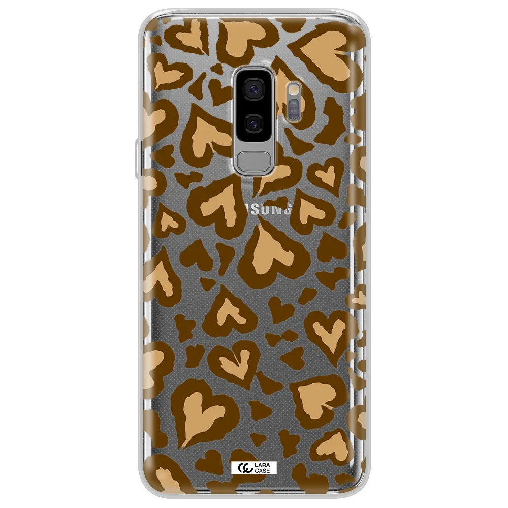 Heart Leopard Samsung S9 Plus Clear TPU Case